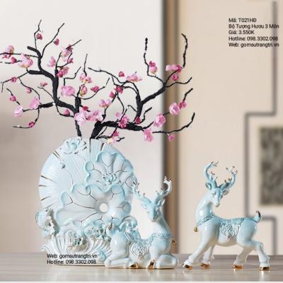 tượng hươu tài lộc trang trí nhà cửa, tượng hươu